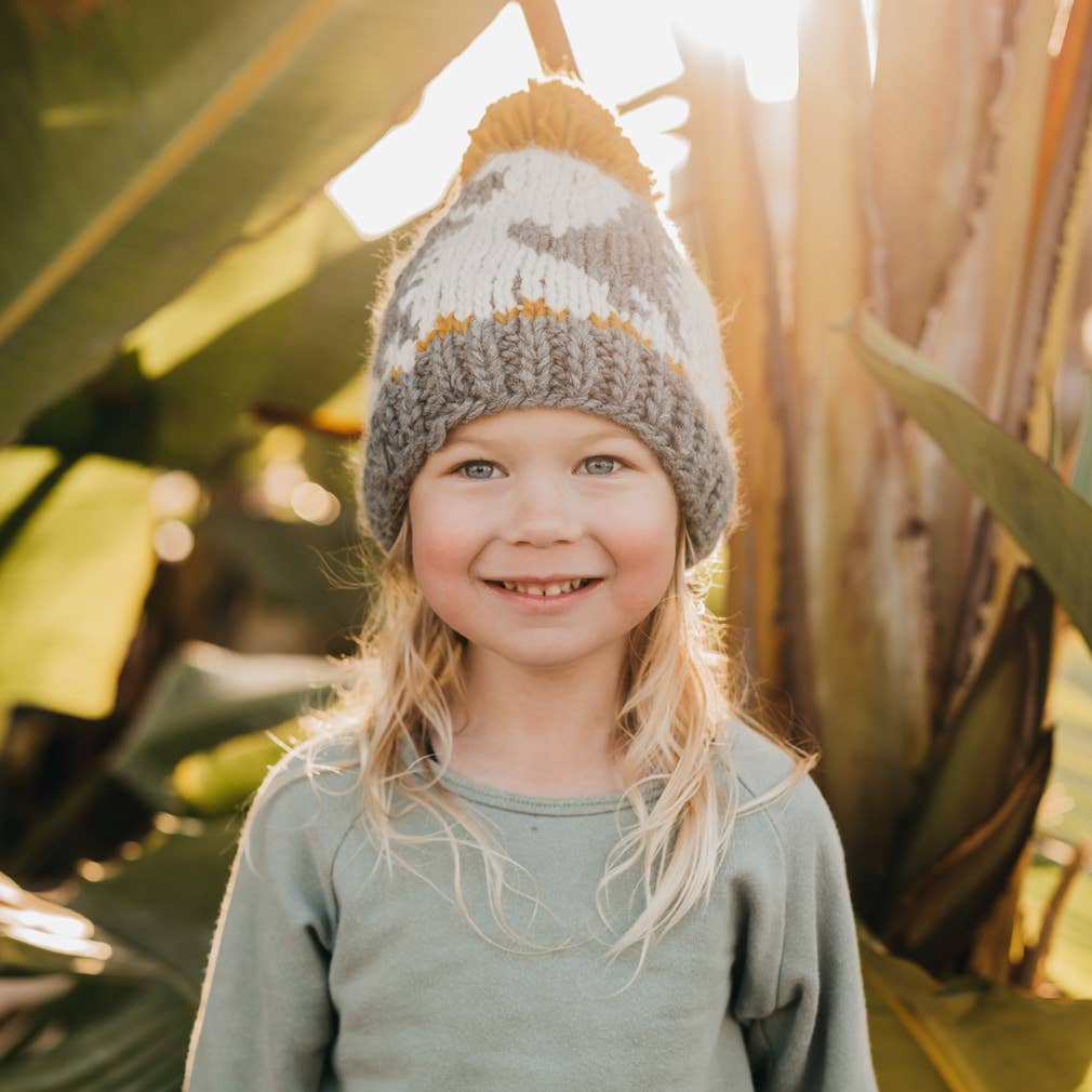 T-Rex Knit Beanie Hat: L (2-6 years)