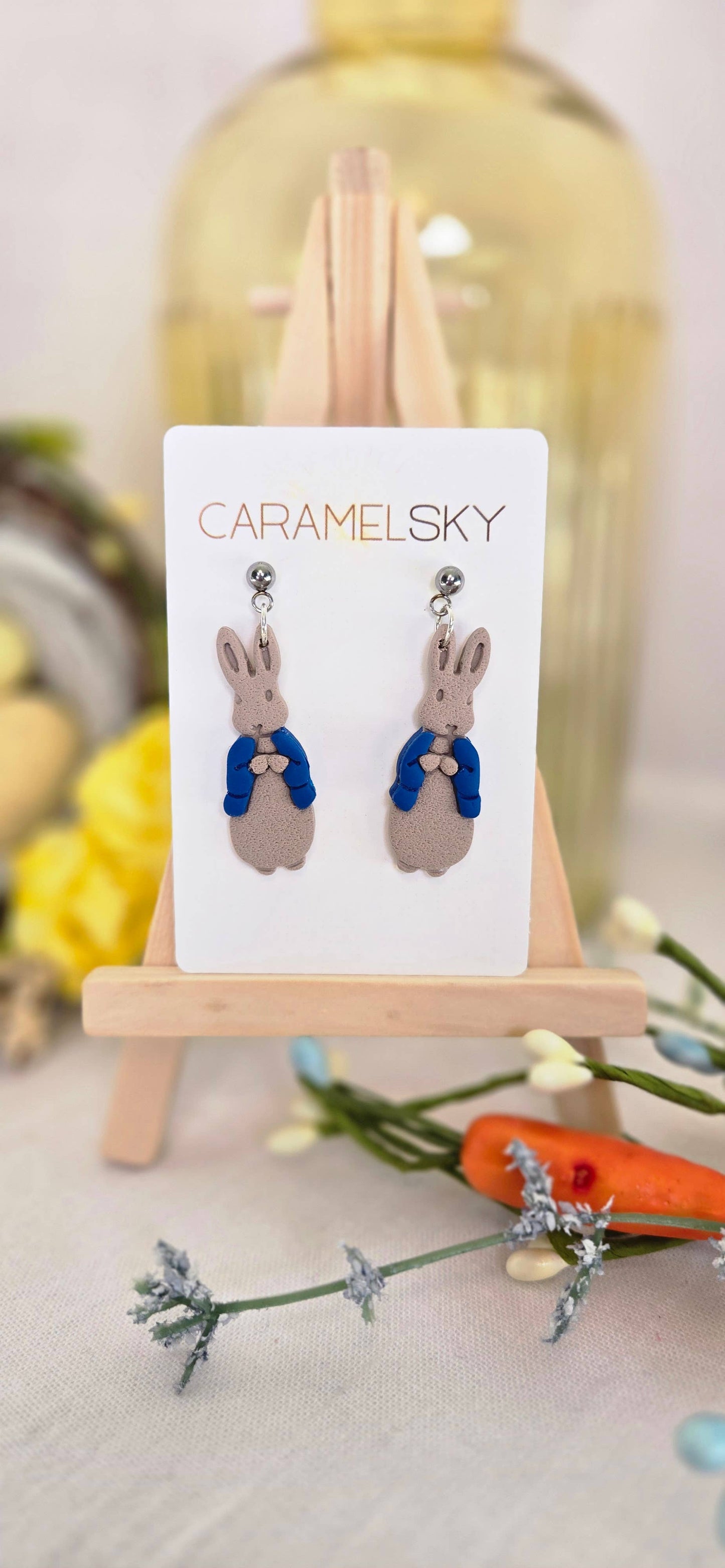 Storybook Bunny Clay Earrings