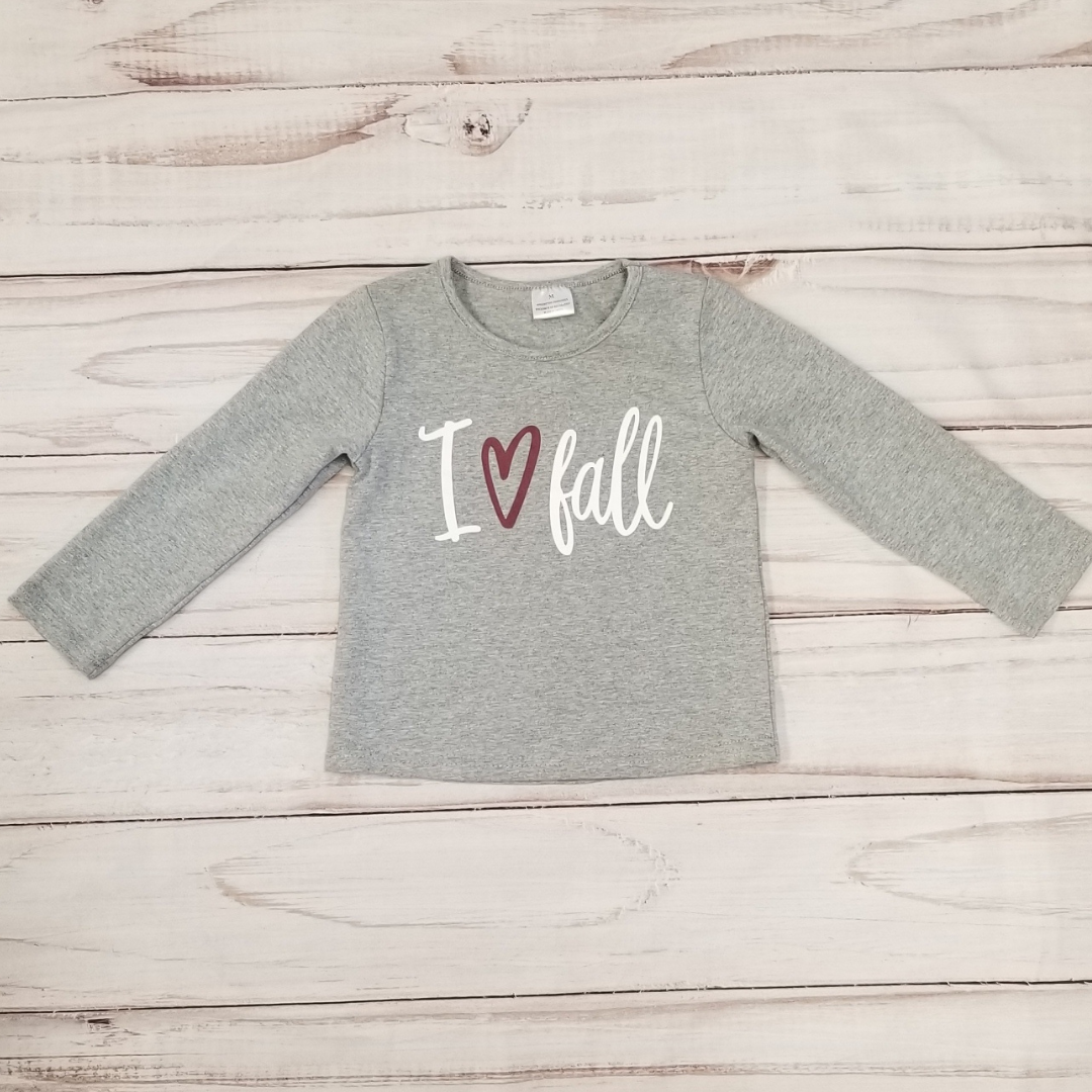 I Love Fall Tee w/Floral Set