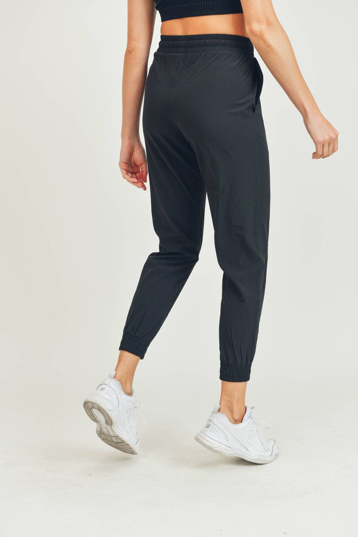 Black Essential Athleisure Joggers