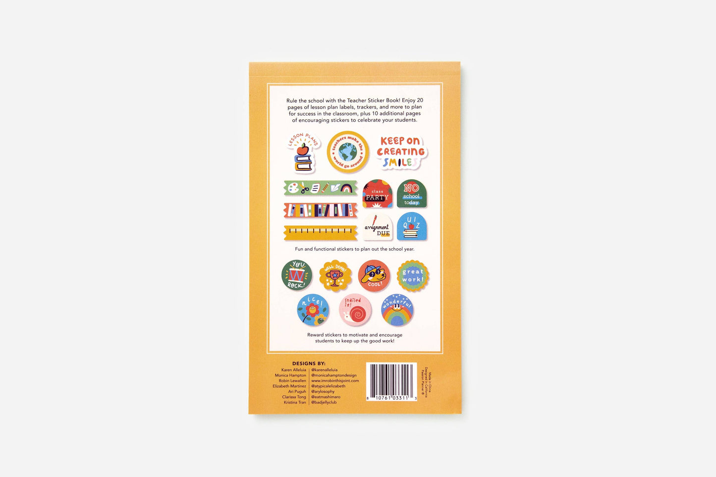 Teacher Sticker Book