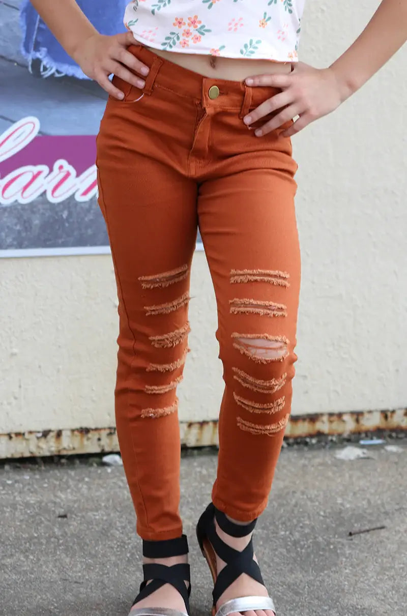 Ripped skinny jeans