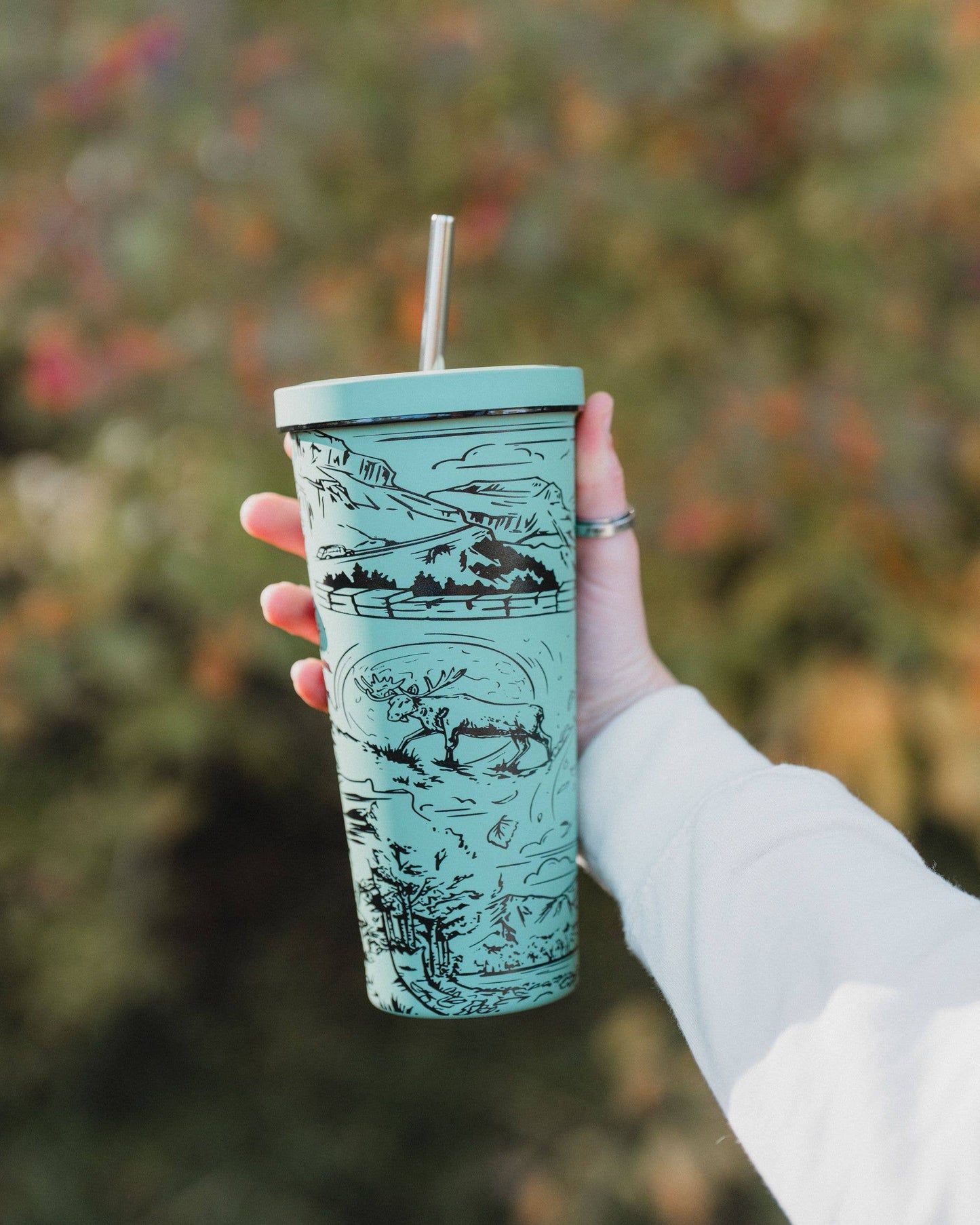 Mystic Moose Travel Tumbler: Sage