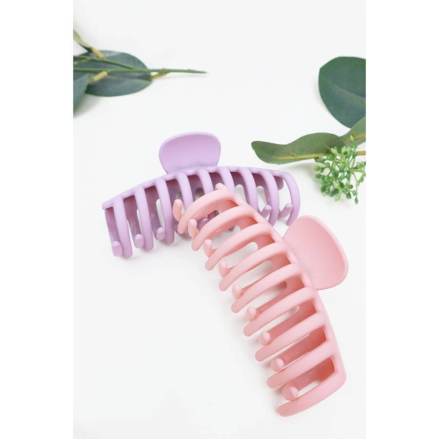 Matte Large Round Comb Hair Claw