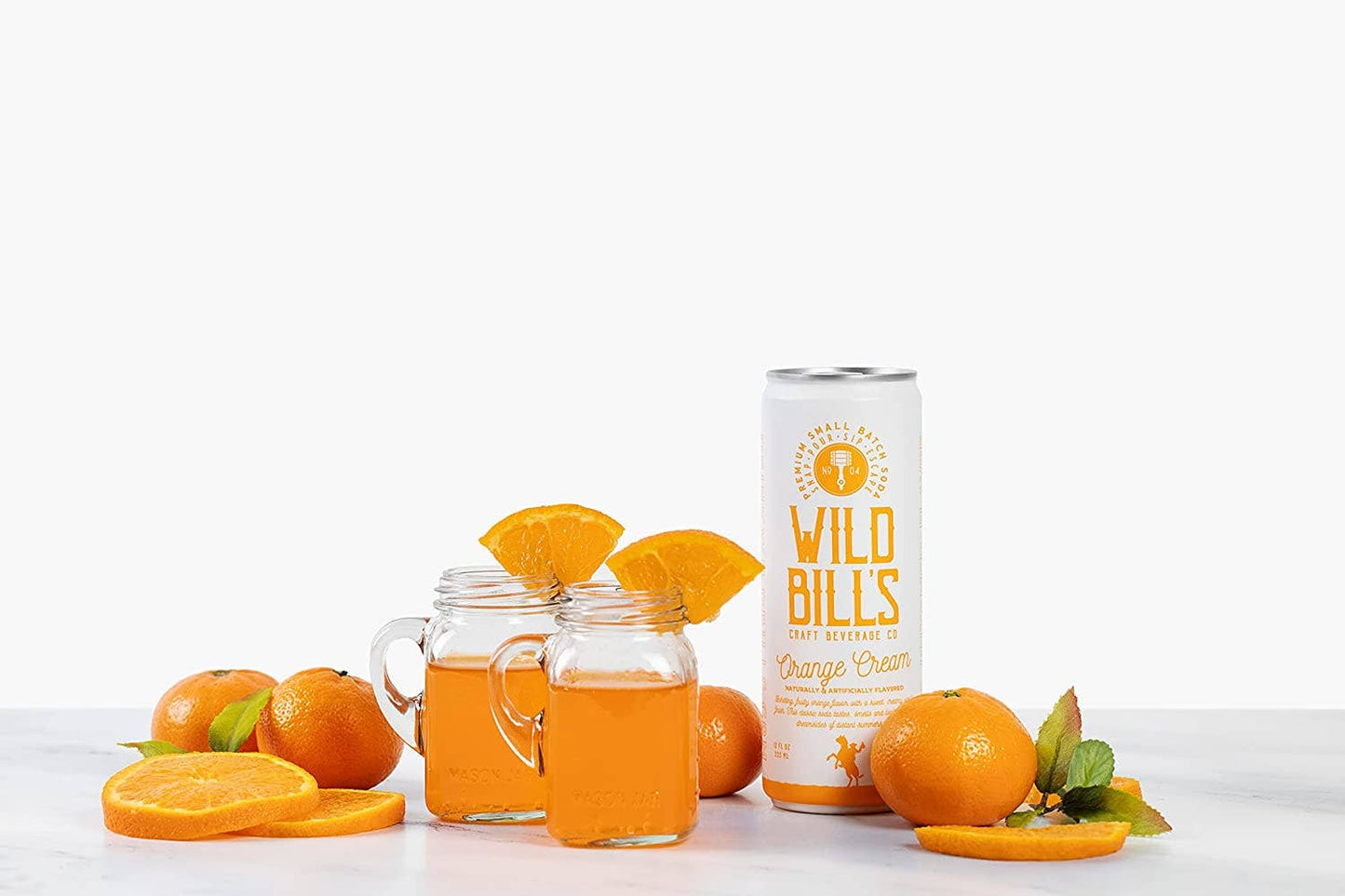 Wild Bill’s Craft Beverage Co. - Orange Cream - Premium Cane Sugar Soda, 12-Pack, Cans