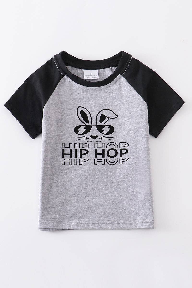 Grey Easter Rabbit Boy Top