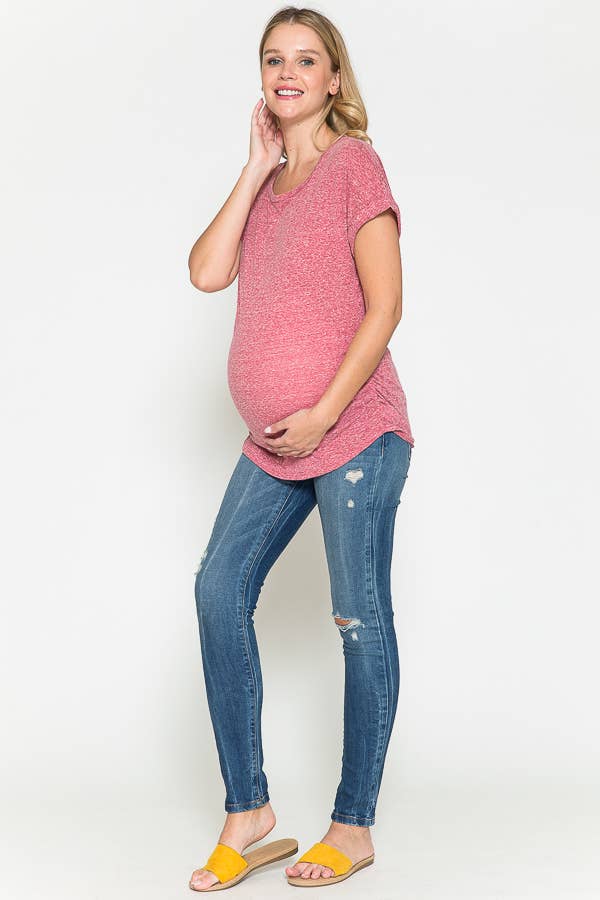 Dolman sleeve basic maternity top