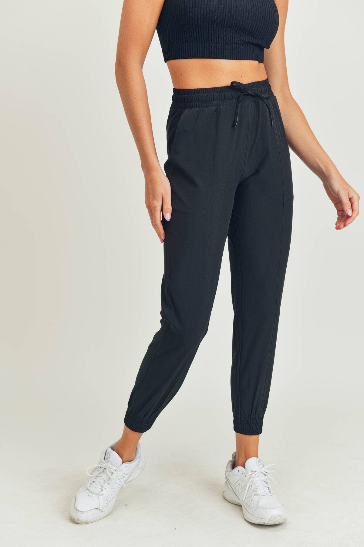Black Essential Athleisure Joggers