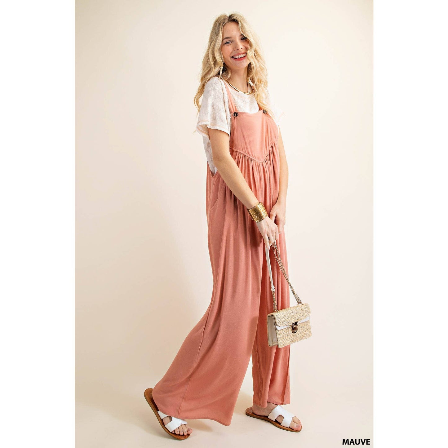 Mauve Crepe jumpsuit