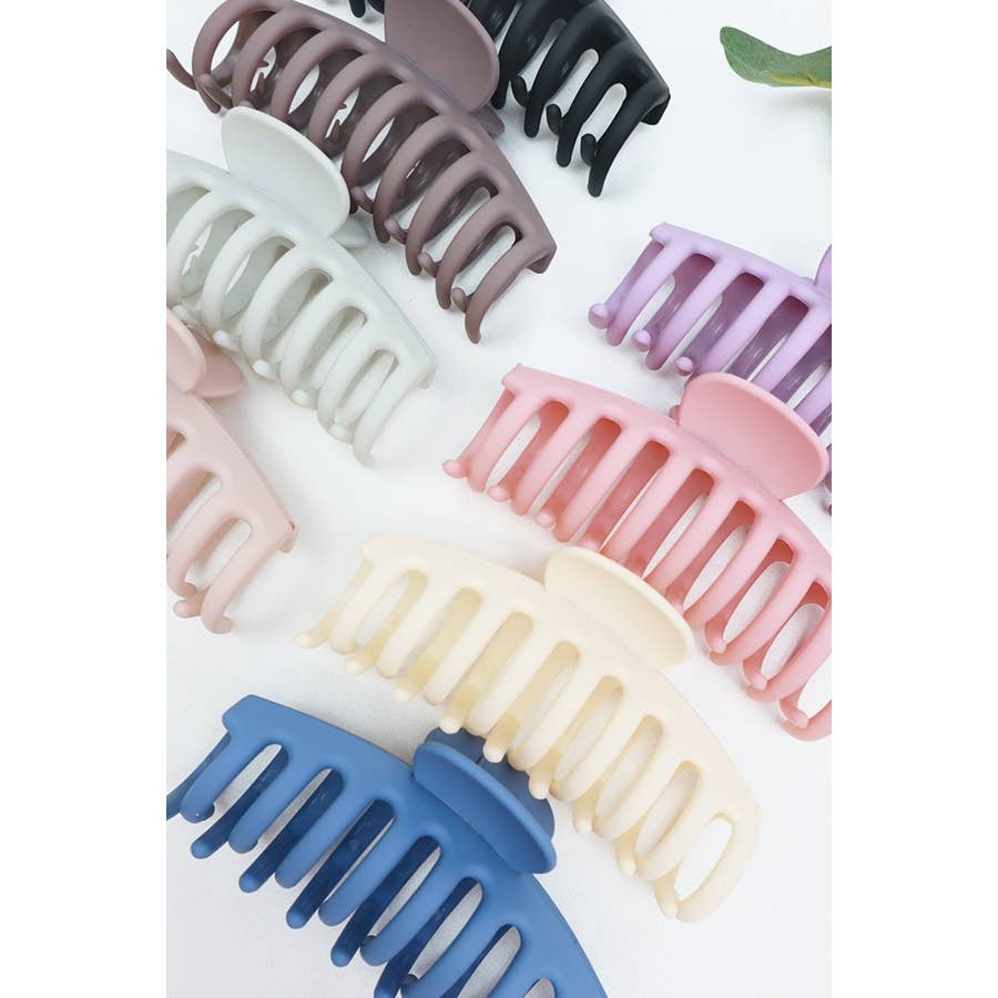 Matte Large Round Comb Hair Claw