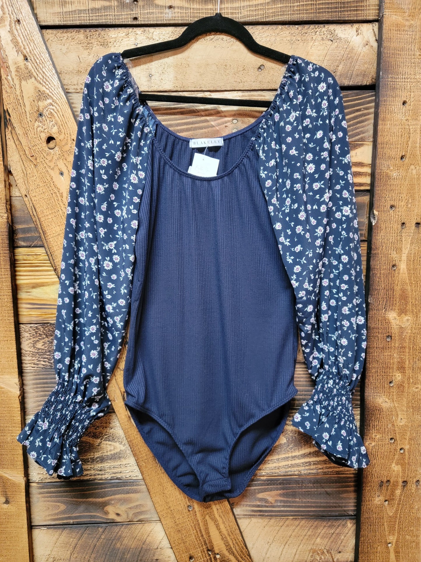 Blue Paisley bodysuit