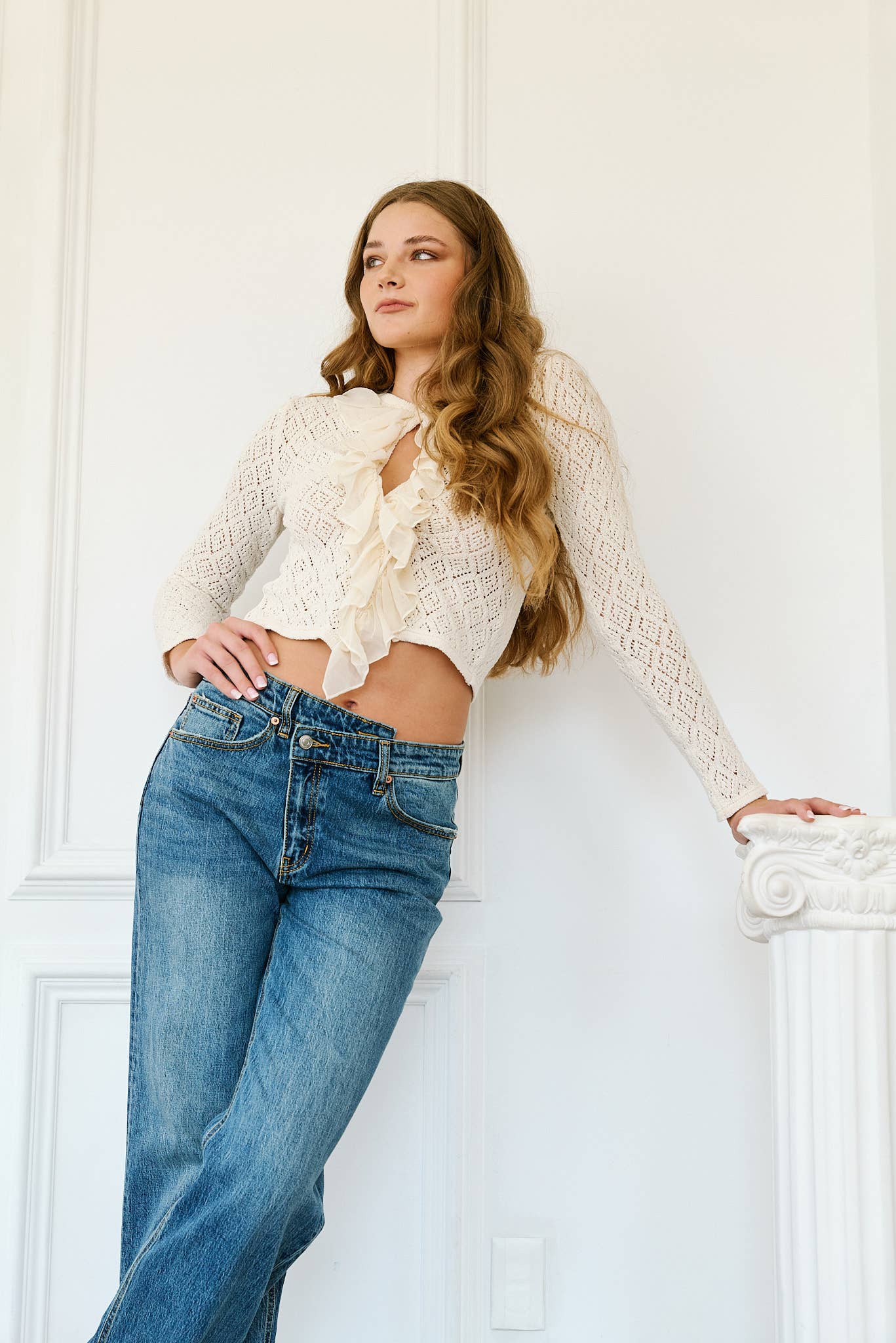 Dual accent crossover Jeans