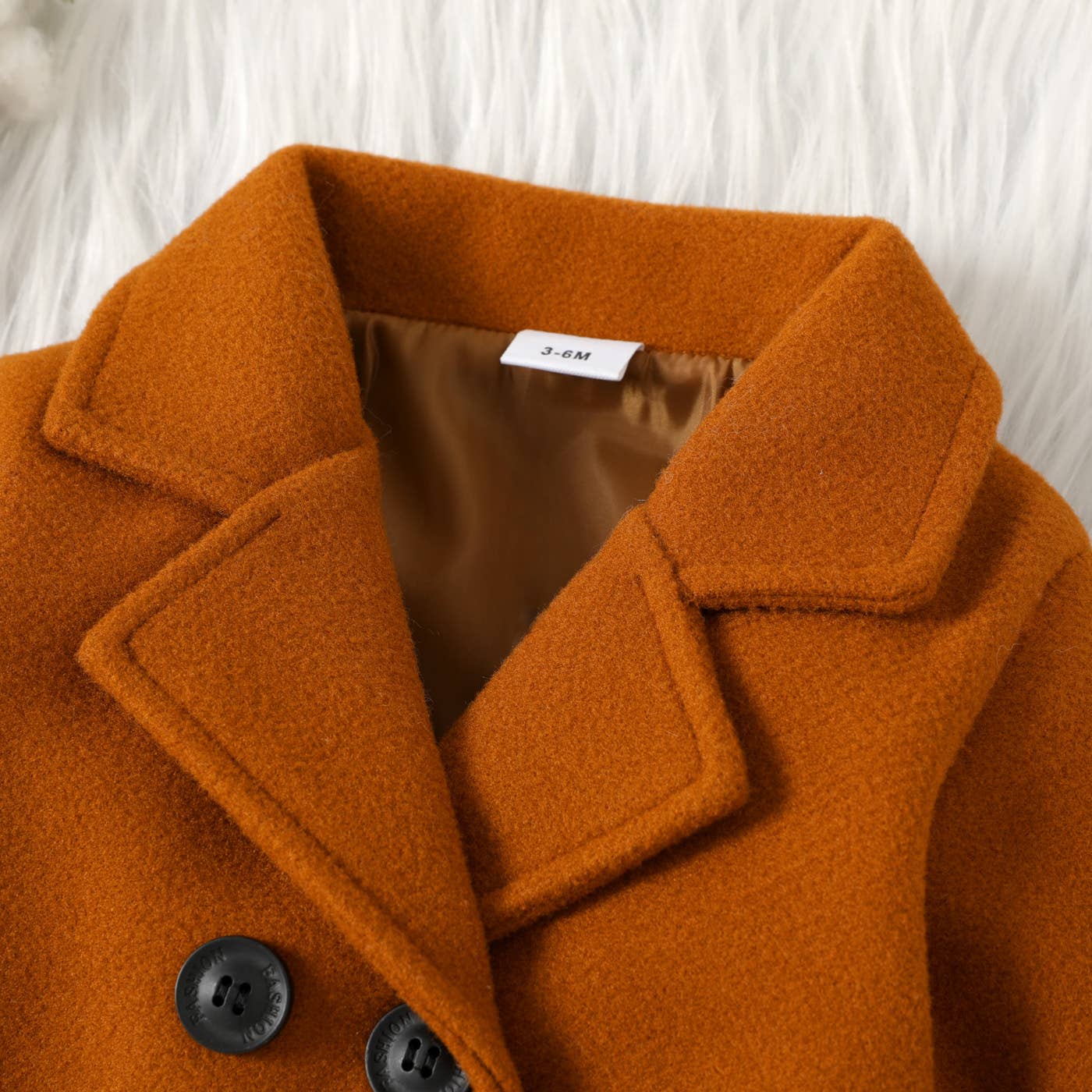 Double Breasted Wool Blend Coat