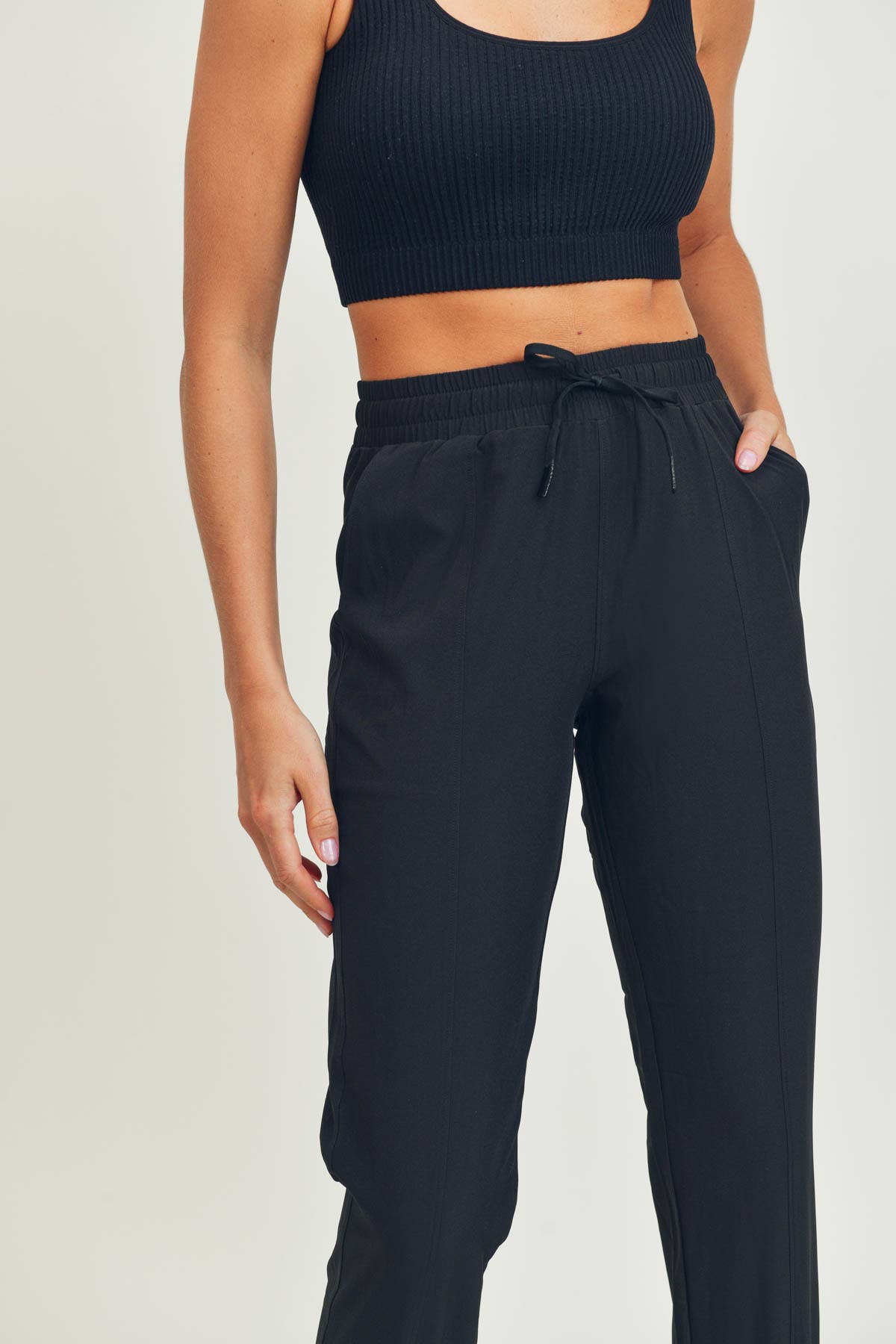 Black Essential Athleisure Joggers