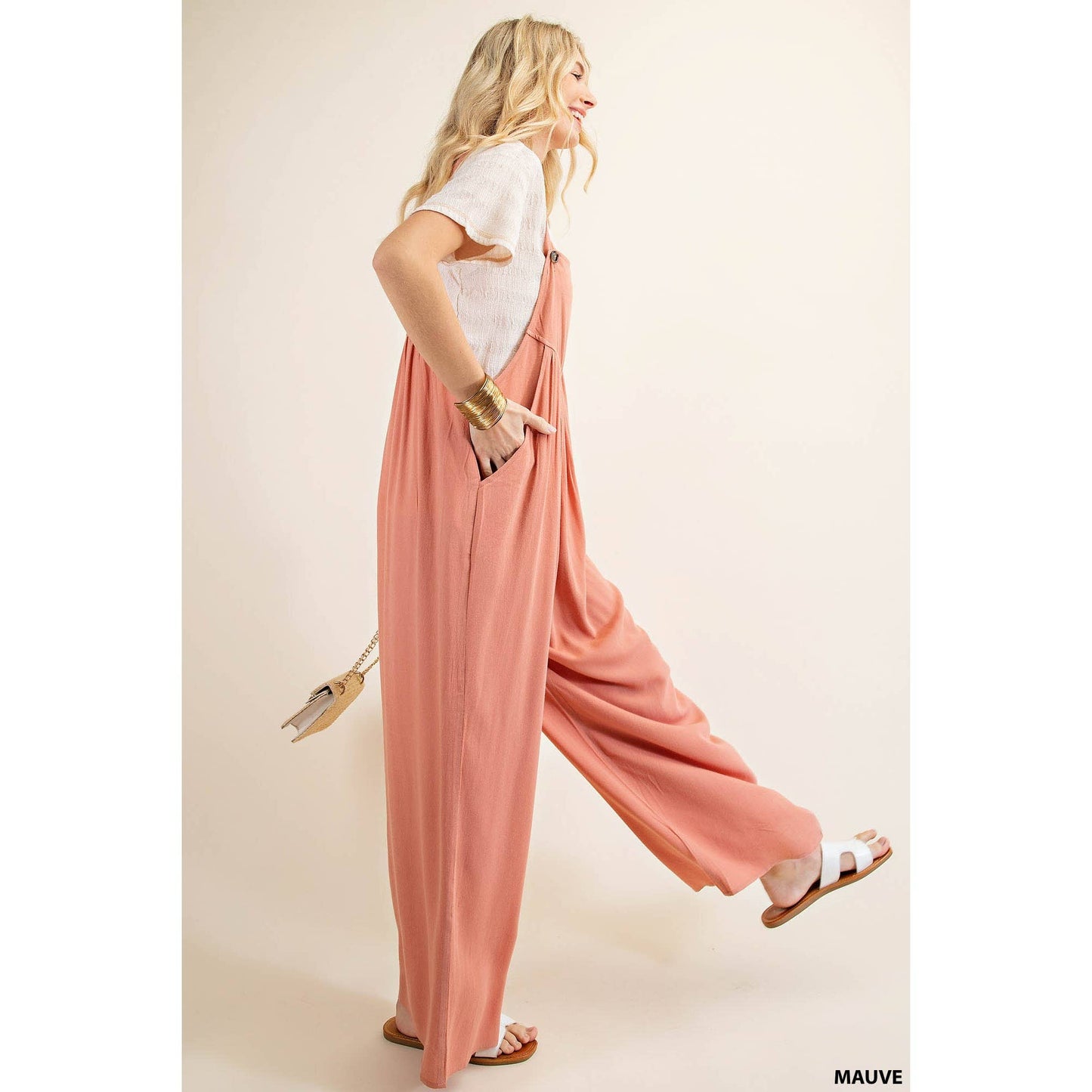 Mauve Crepe jumpsuit