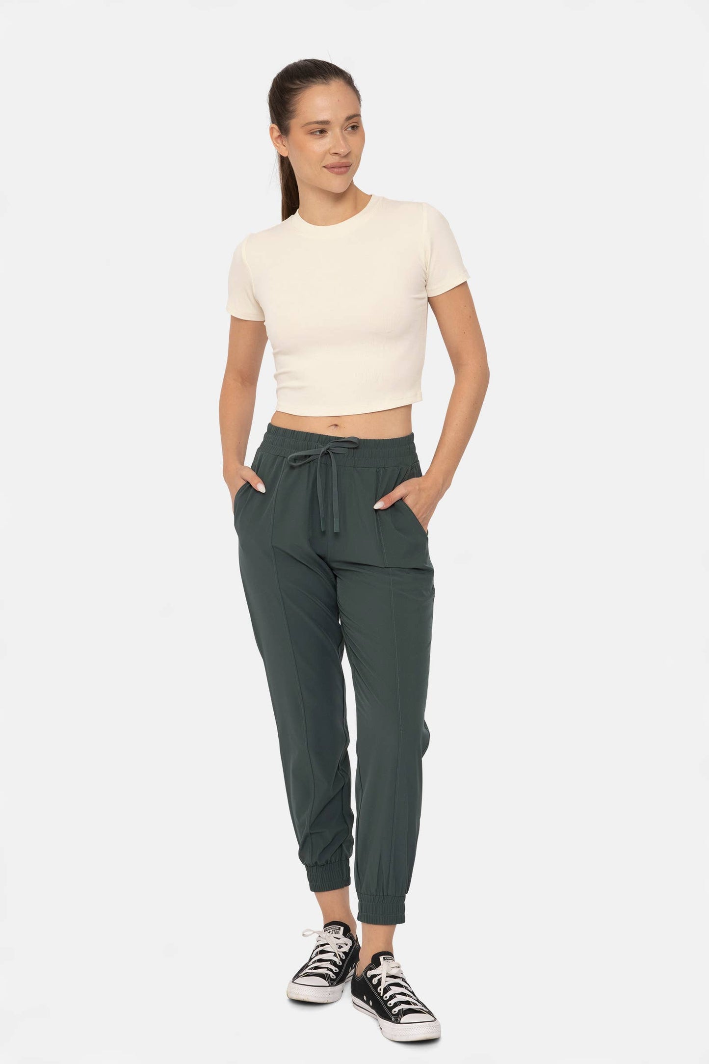 Black Essential Athleisure Joggers