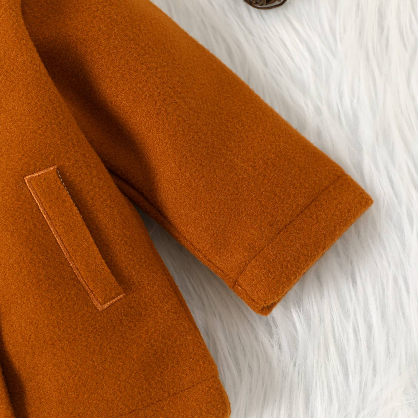 Double Breasted Wool Blend Coat