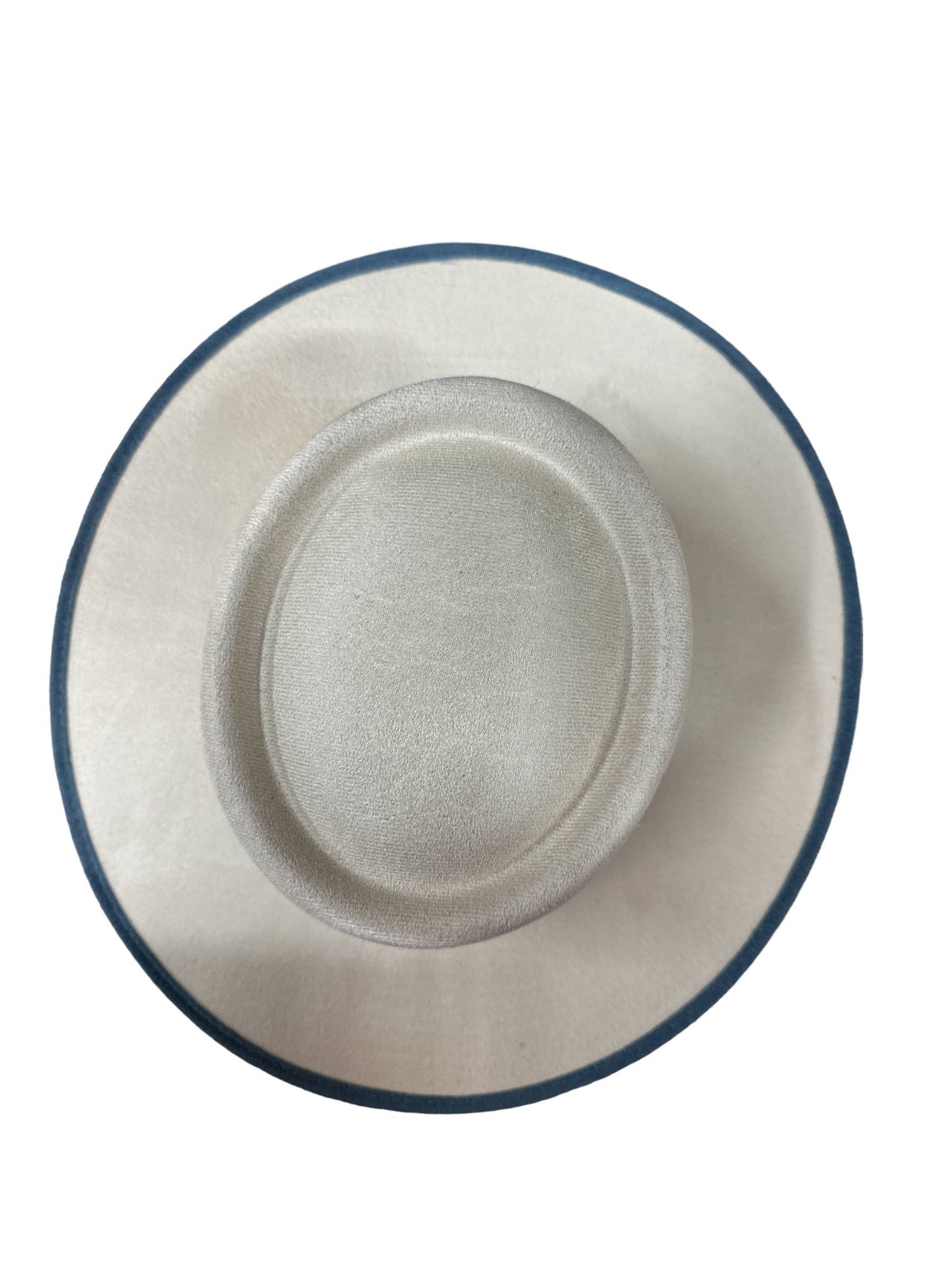 Nati Natash - Crown 2 Tone Flat Brim: Ivory/Blush