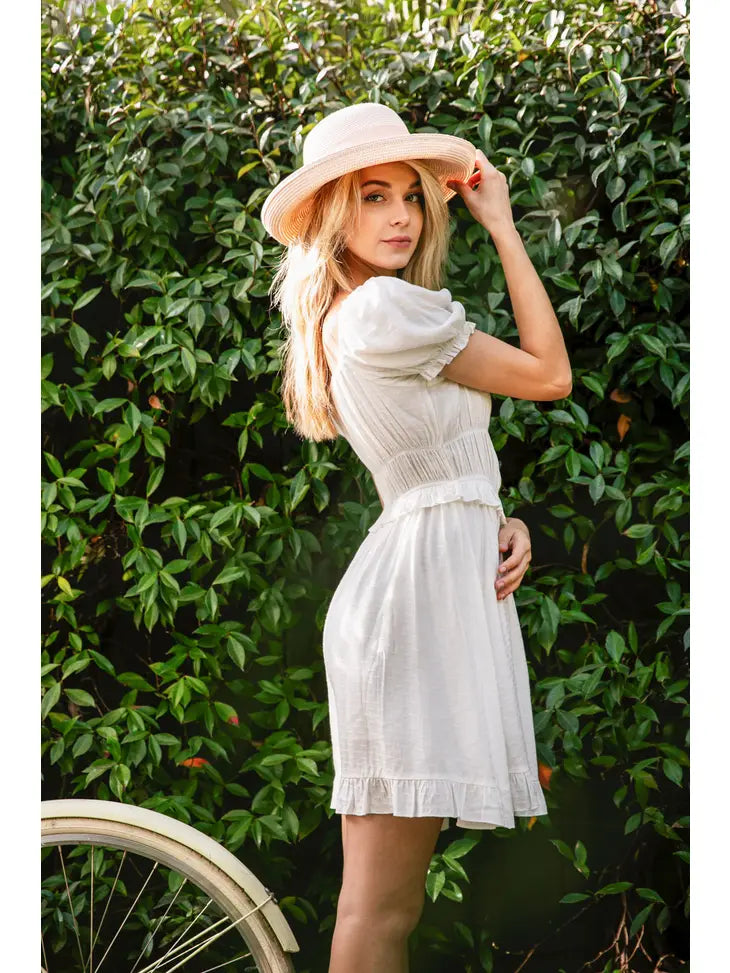 Ruffle sleeve midi dress
