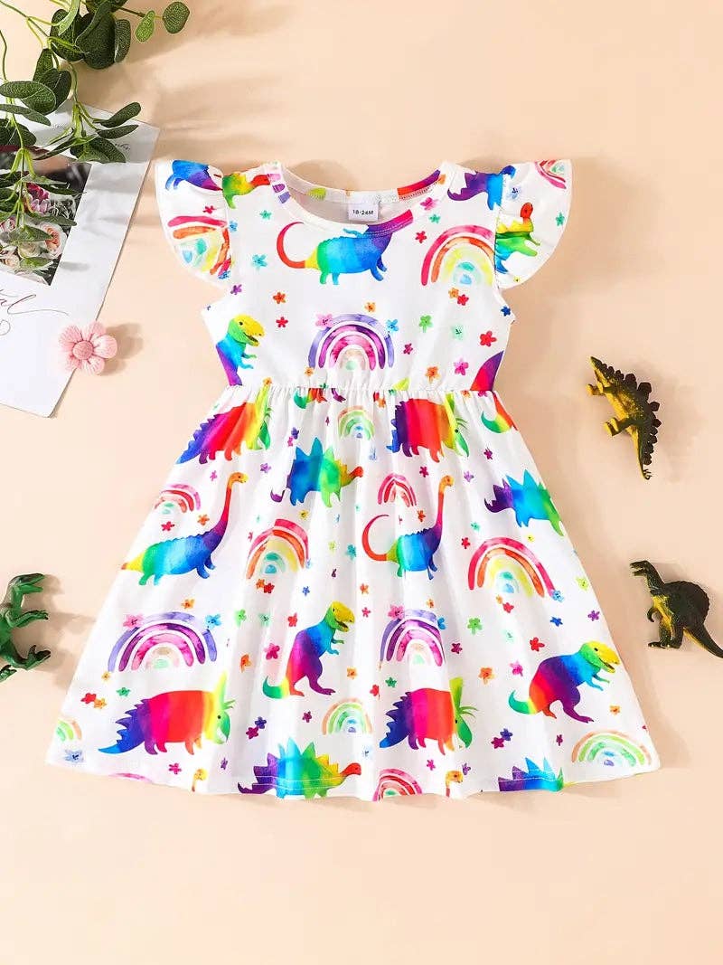 Girls dinosaur dress