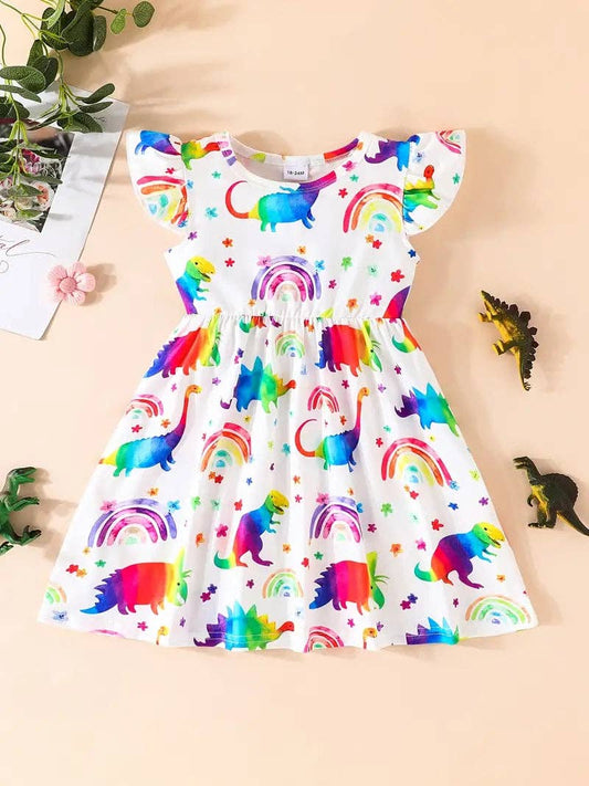 Girls dinosaur dress