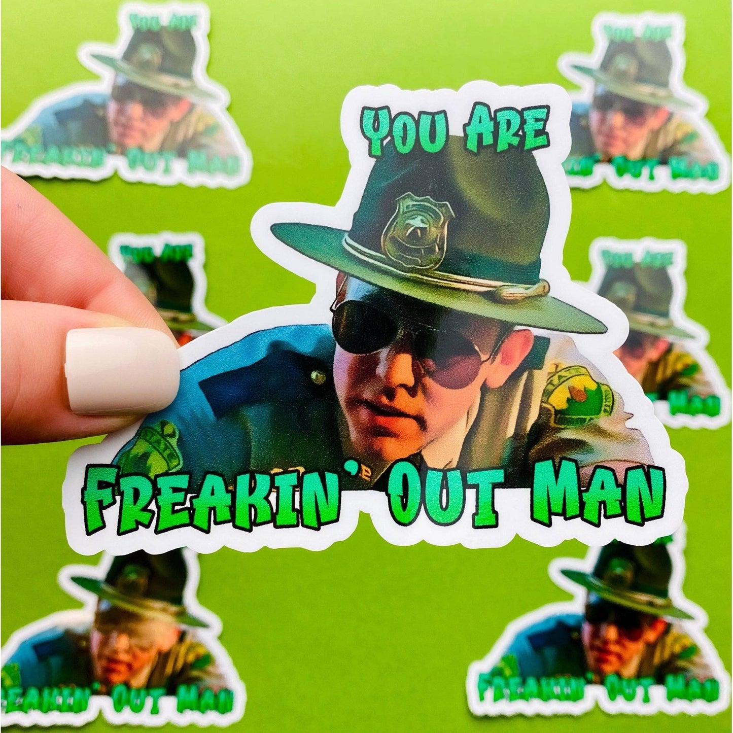 Super Troopers Rabbit Sticker Freakin' Out Man