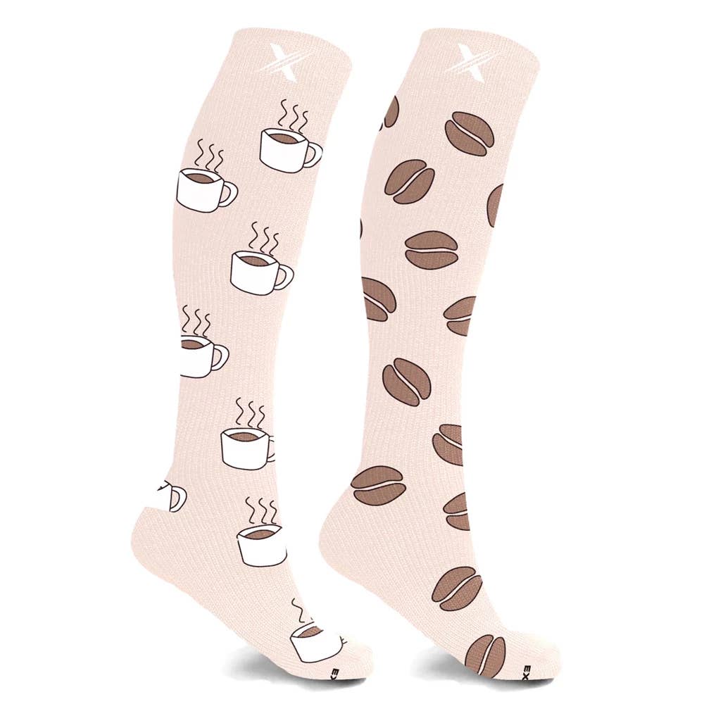 Mismatched coffee socks