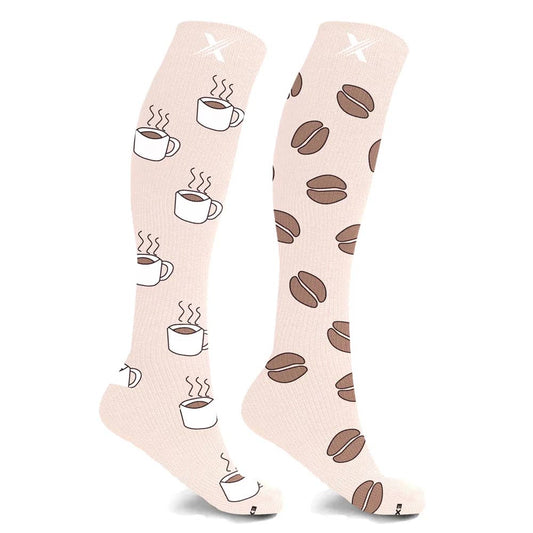 Mismatched coffee socks