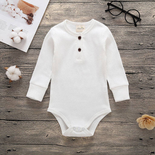 Baby Solid Front Button Bodysuit