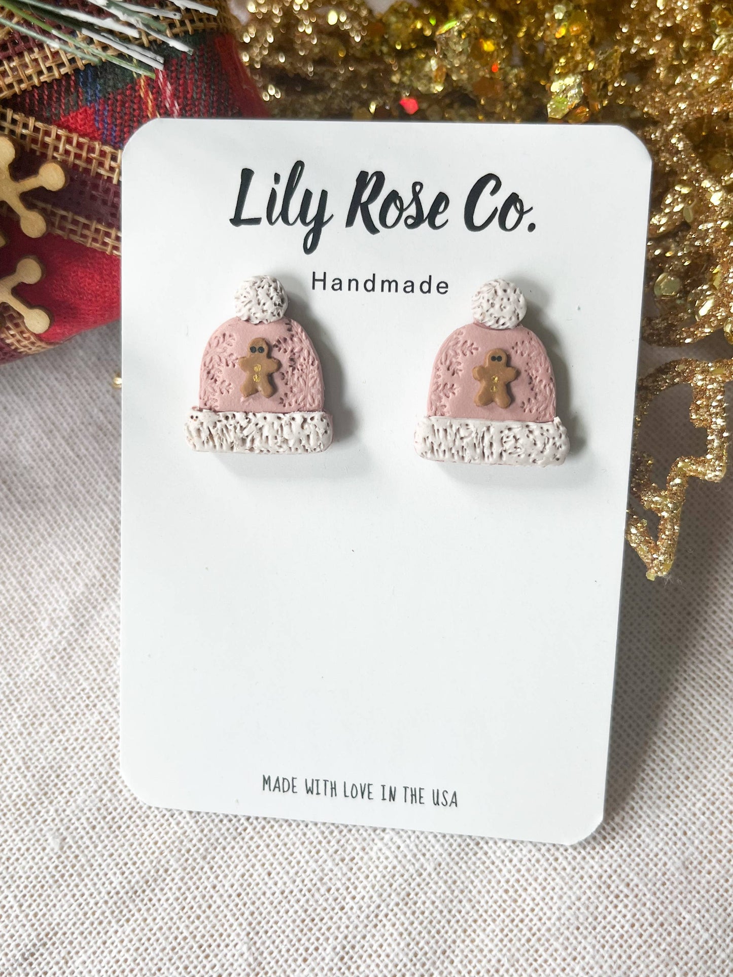 Christmas Stud Earrings / Winter Hats