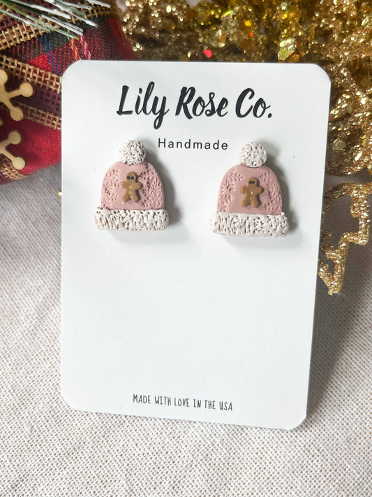 Christmas Stud Earrings / Winter Hats