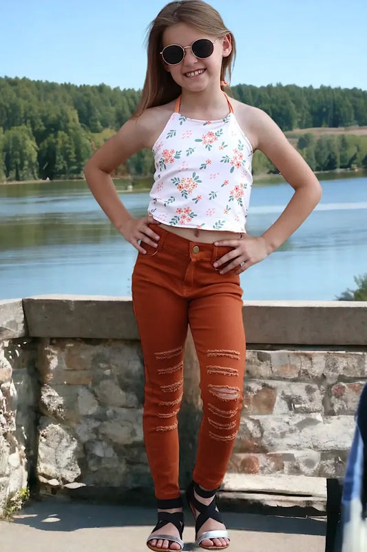 Ripped skinny jeans