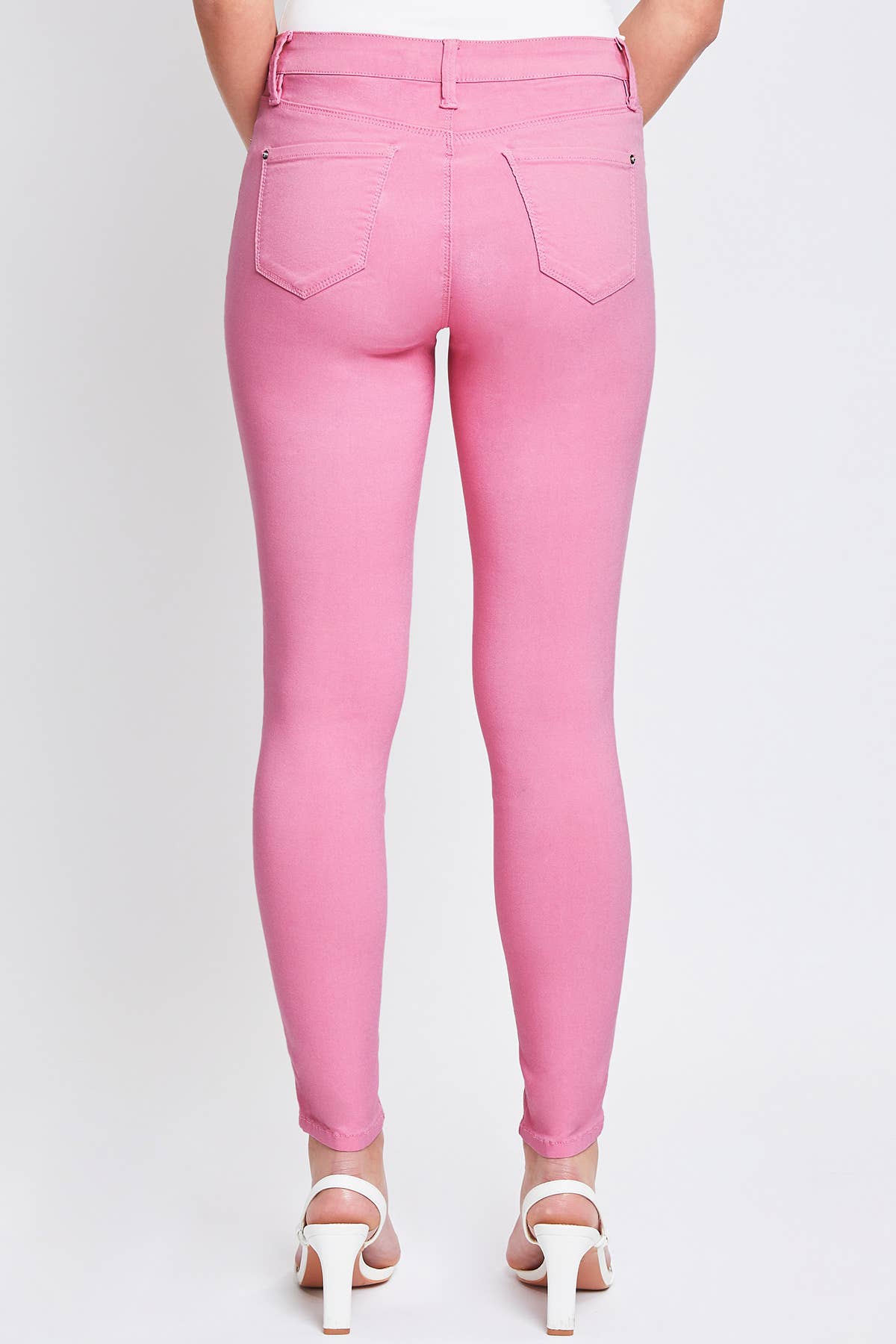 Hyperstretch Mid-Rise Skinny Jean: Junior / Flamingo