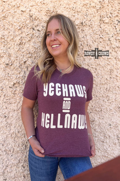 Hellnaws maroon t-shirt