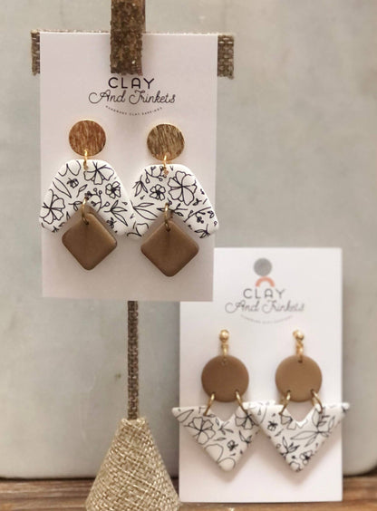 Olivia Dangle Earrings/ Neutrals