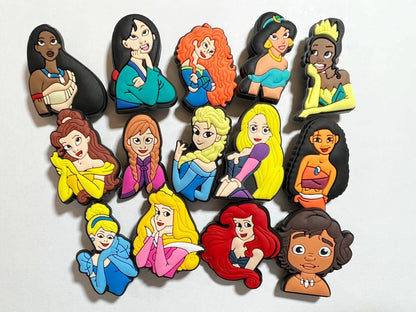 JuliesDecal - Princesses and Brave Girls shoe charms: Set A 14pcs