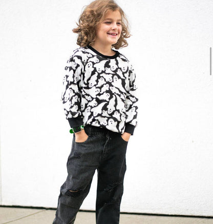 Ghost | Kids Fall + Halloween Sweatshirt