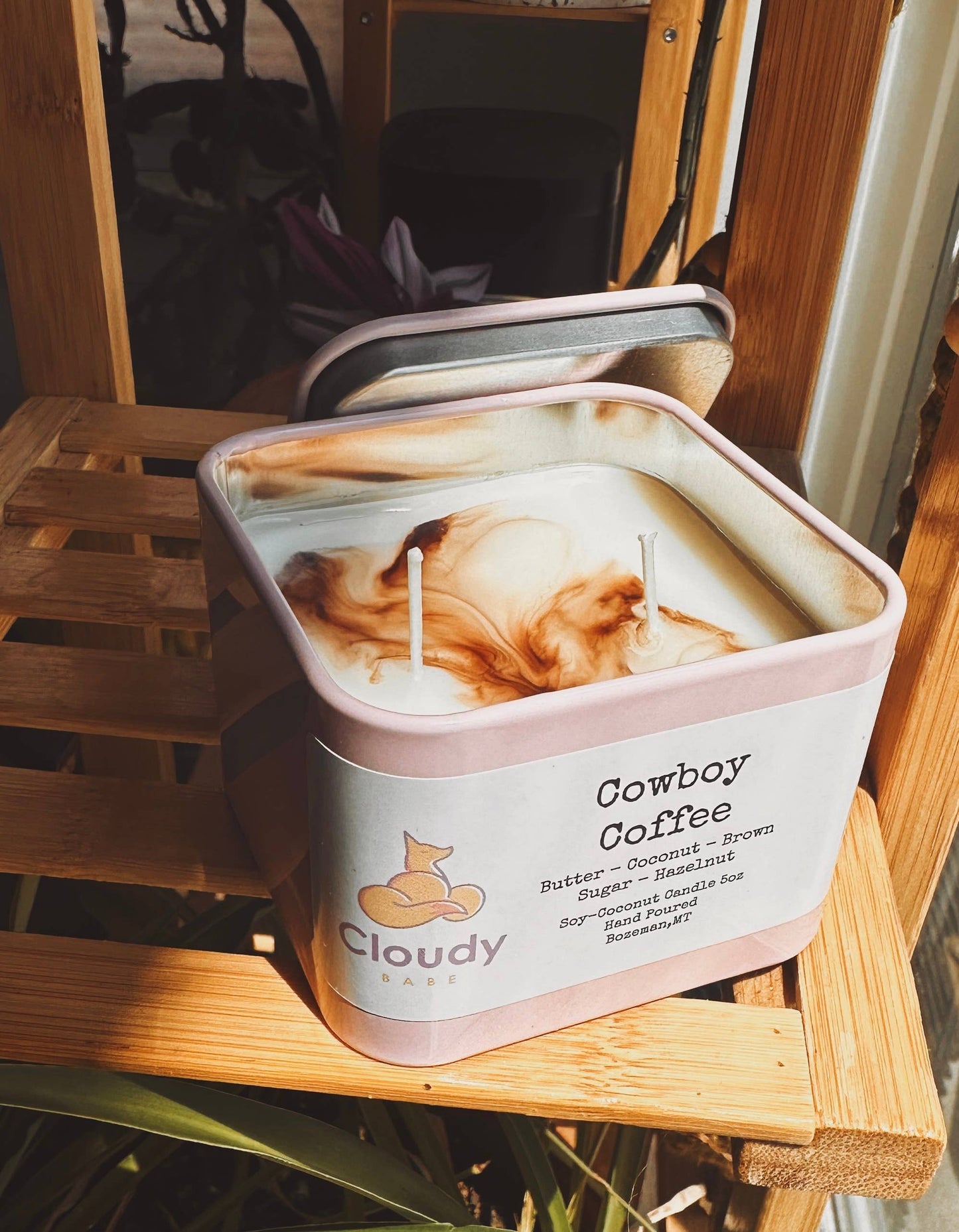 Cowboy coffee candle