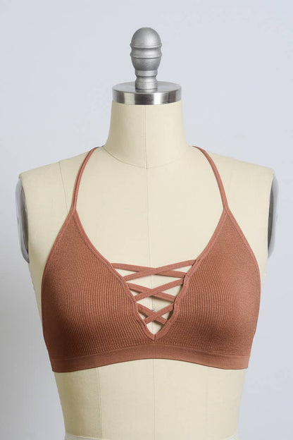 Lace Up Racer Back Bralette