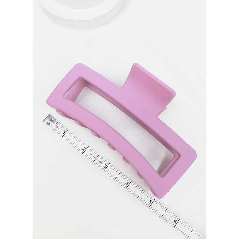Matte Jumbo Cut Out Rectangle Hair Claw