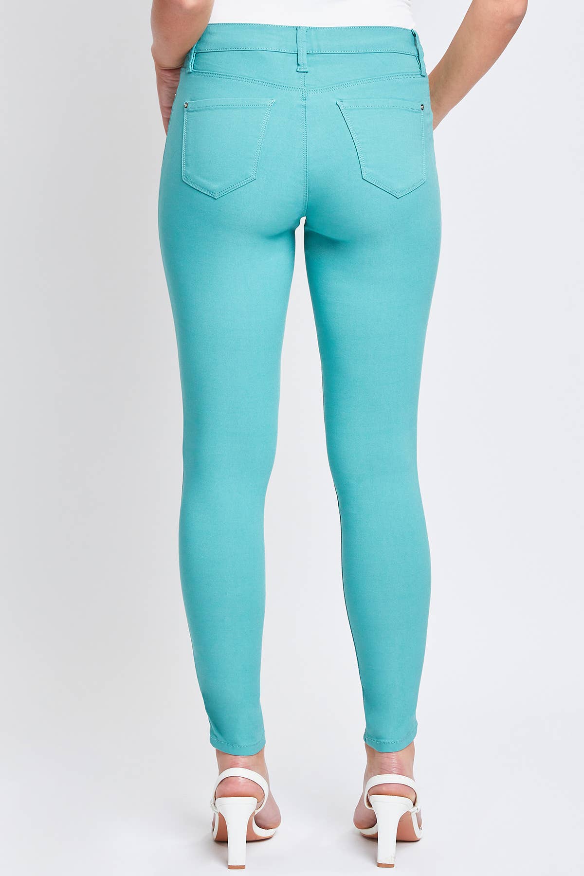 Hyperstretch Mid-Rise Skinny Jean: Junior / Flamingo