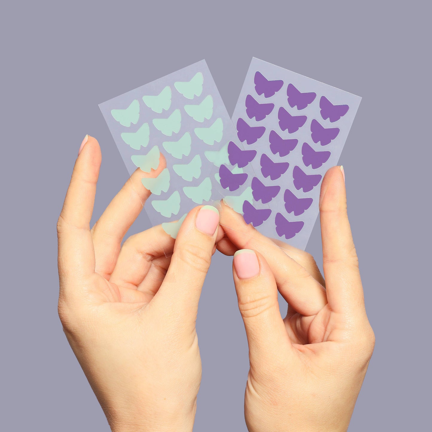 Hydrocolloid Mint & Purple Butterfly Pimple Patches