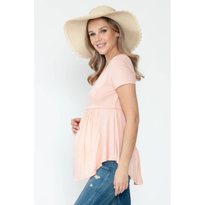 Maternity Basic Spring Solid Basic Top