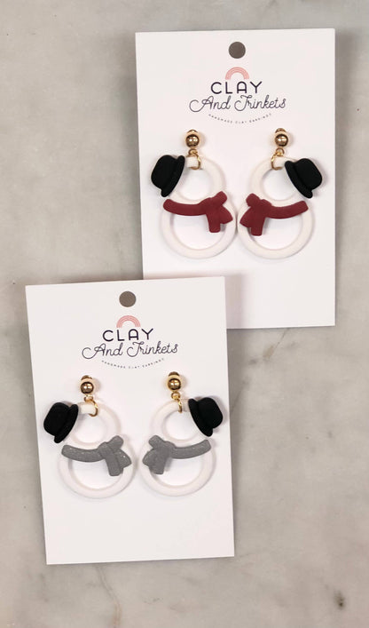 Snowman Dangle Earrings