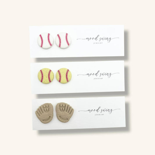 Batter Up Collection clay studs