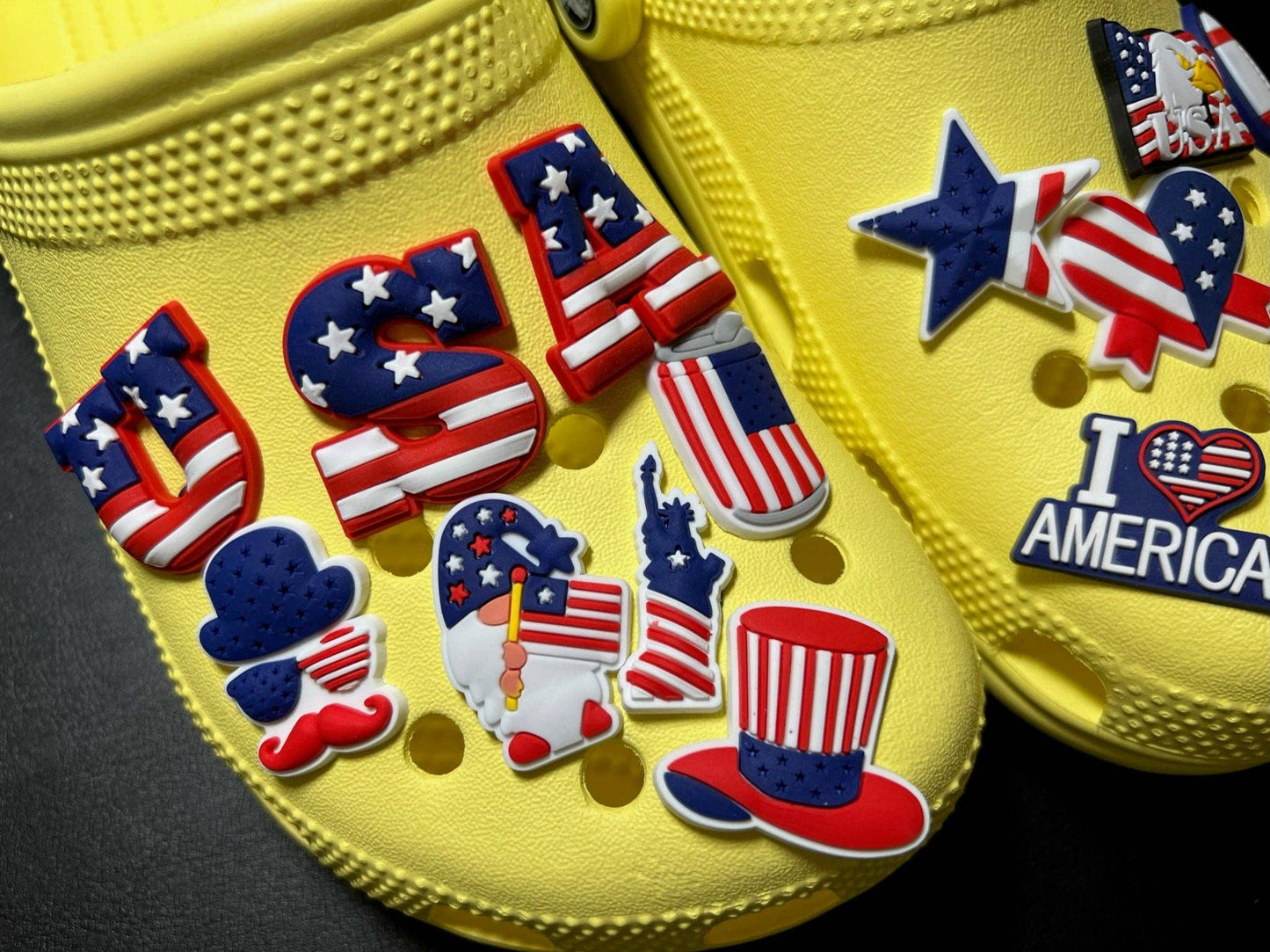 JuliesDecal - Pick your own USA America patriotic shoe charms: #6