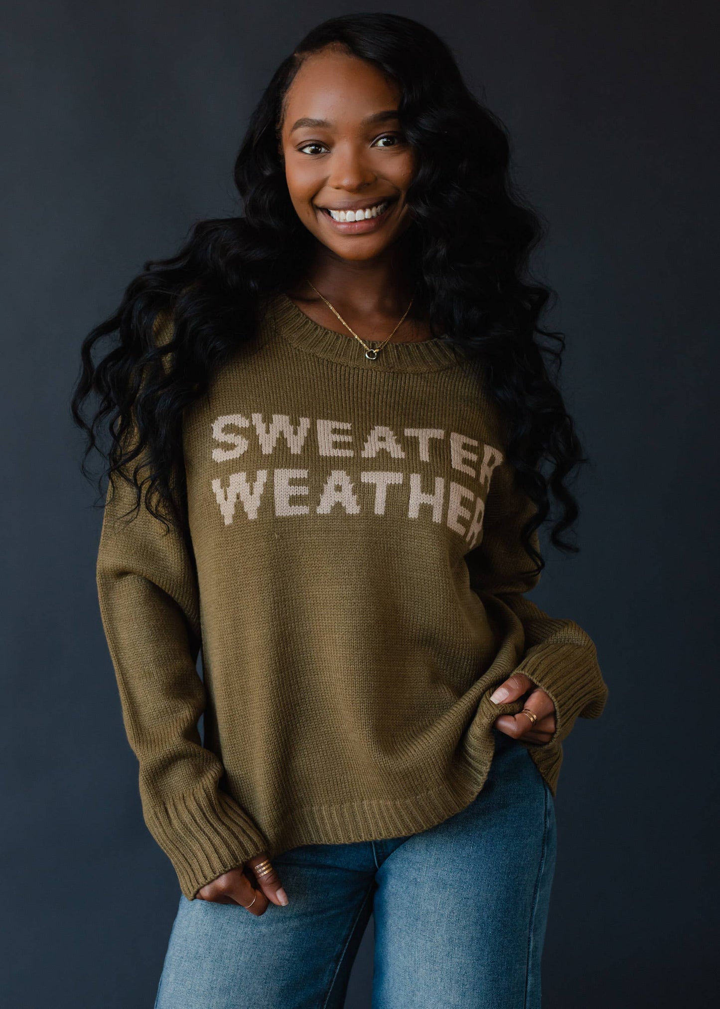 Olive Sweater Weather Sweater