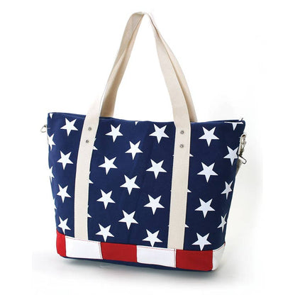 USA Flag Canvas Tote Bag