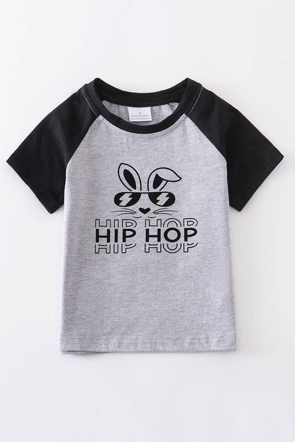 Grey Easter Rabbit Boy Top