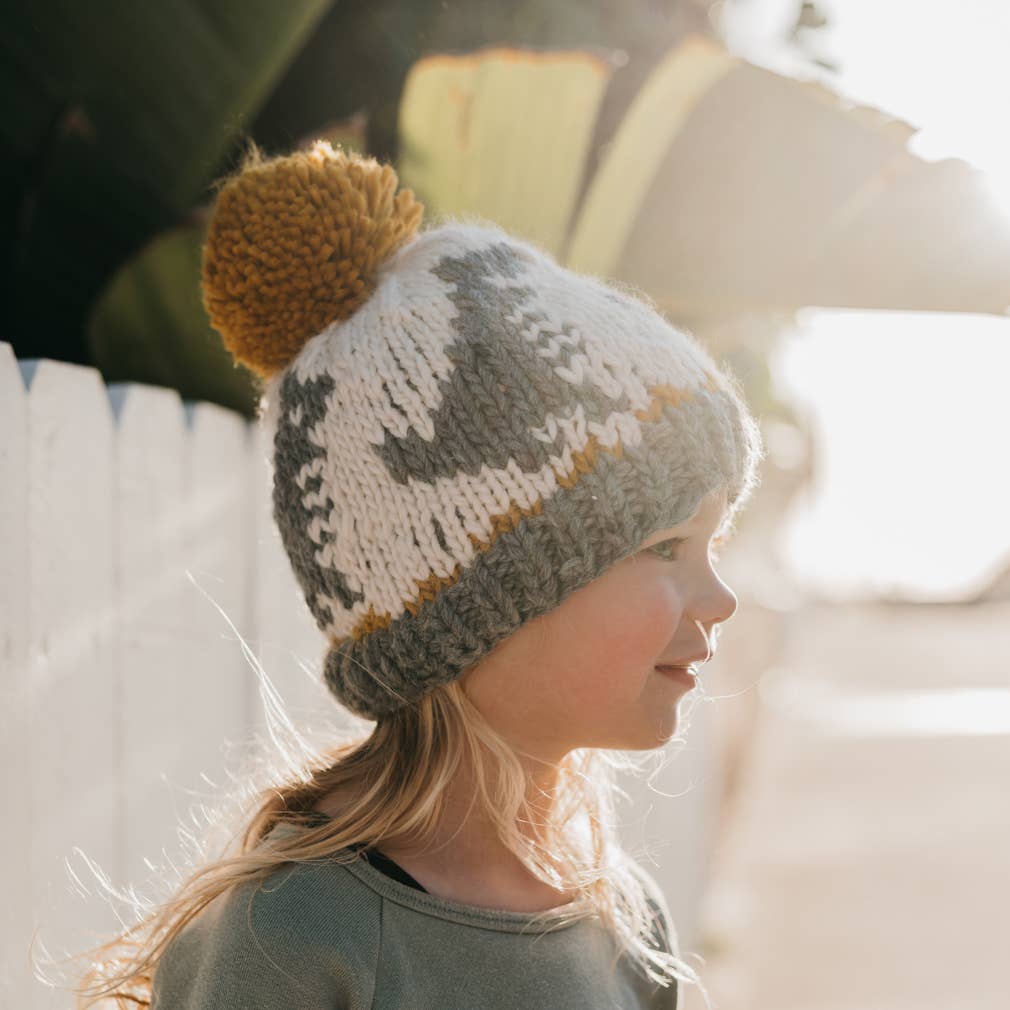 T-Rex Knit Beanie Hat: L (2-6 years)